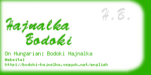 hajnalka bodoki business card